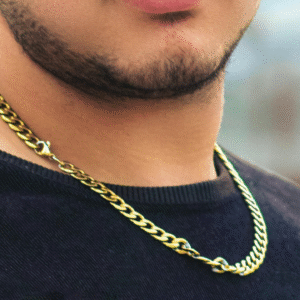 Stylish Men's Imitation Chain | Gold Plated Fashion Necklace for Daily & Party Wear