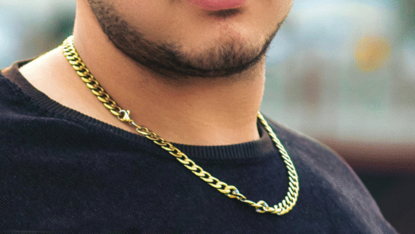 Stylish Men's Imitation Chain | Gold Plated Fashion Necklace for Daily & Party Wear