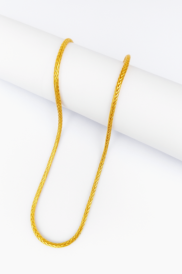 AzGold Snake Chain – Premium Gold Plated Brass Chain 24 inch for Men & women's