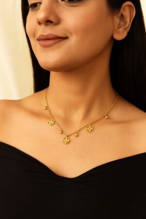 AzGold Gold-Plated Star Charm Necklace for Women | Anti-Tarnish Lightweight Chain | Trendy Fashion Jewellery for Girls & Daily Wear | Elegant Gift for Wife, Sister, Girlfriend