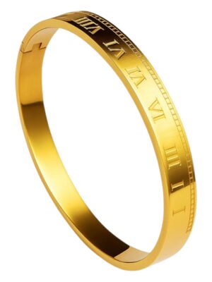 AzG 22K Gold Plated Bracelet for Women | Anti-Tarnish Waterproof Stainless Steel Jewelry | Elegant Daily Wear Bangle Gift for Her*