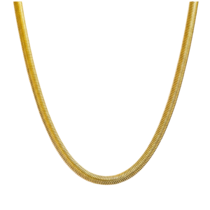 Azshopway 18K Gold Plated Snake Chain for Men | Premium Stainless Steel Necklace | Minimalist Golden Chain | Waterproof & Anti-Tarnish Daily Wear Jewellery for Men & Boys