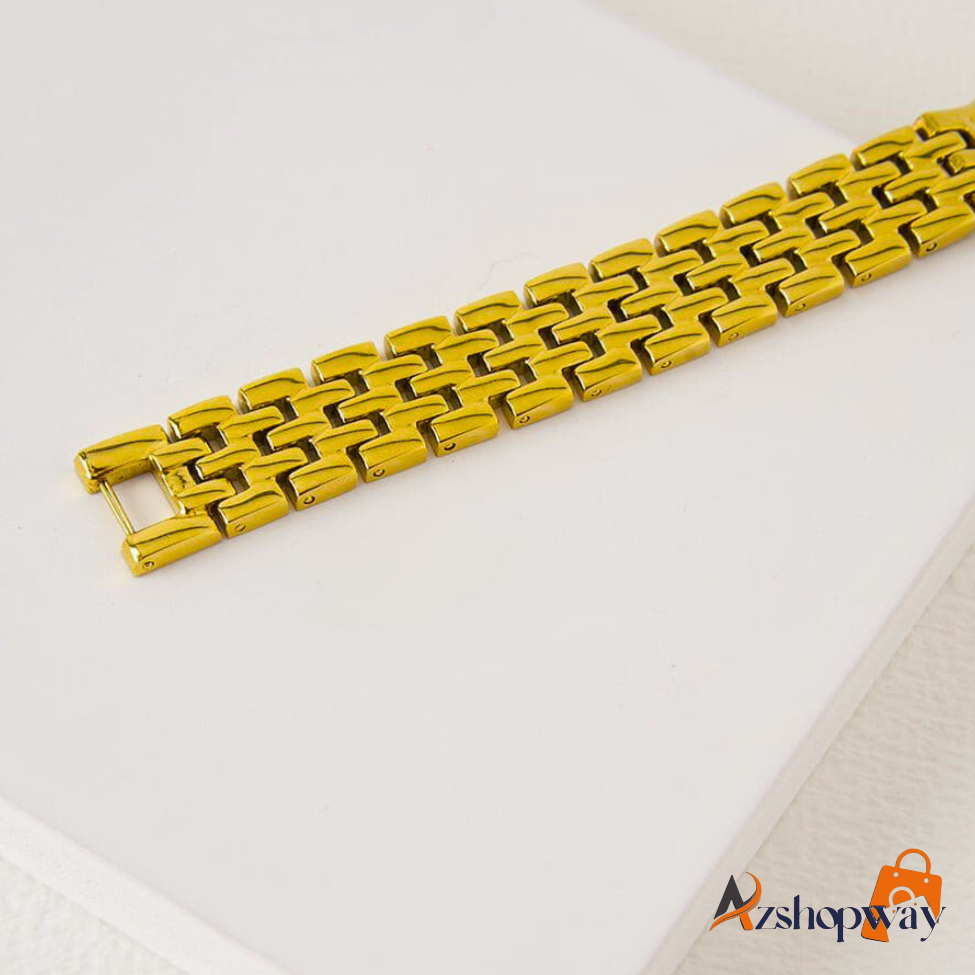 Premium Gold Plated Stainless Steel Om Bracelet for Men | (8 inch) 18K Gold Look Brass 13MM Heavy Designer Spiritual Kada | Anti-Tarnish, Water-Resistant, Adjustable Religious Jewellery - Image 6